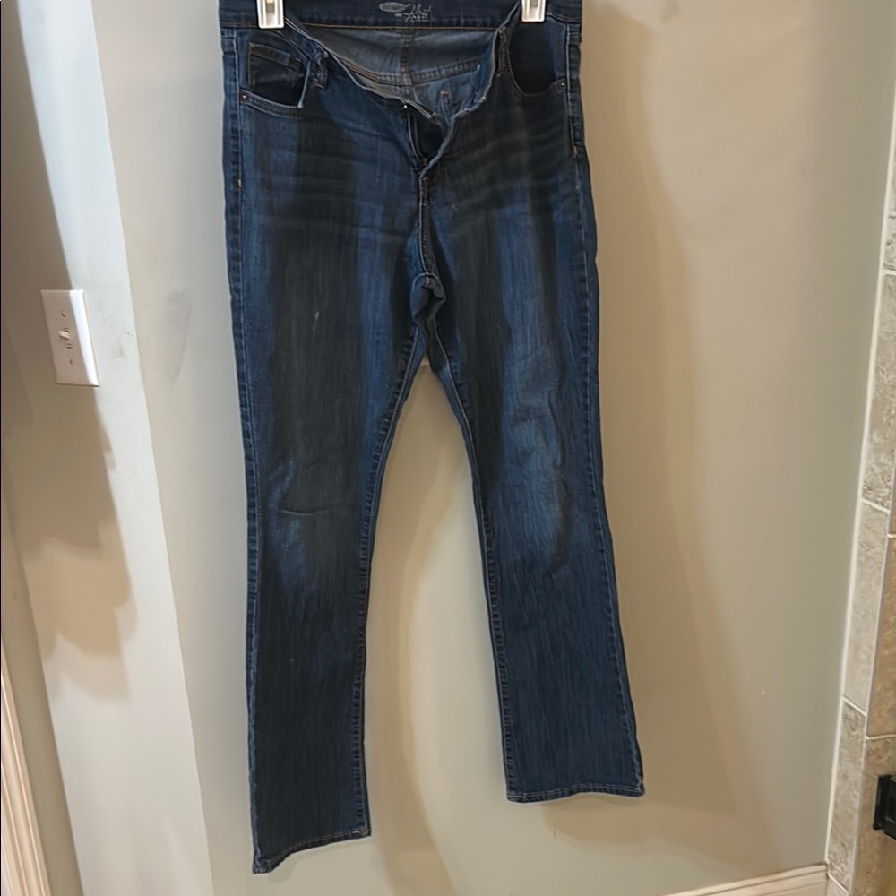 Old Navy Blue Straight Leg Jeans Classic Style